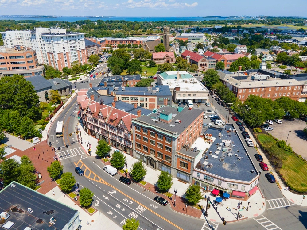 Aerial view of Quincy, MA