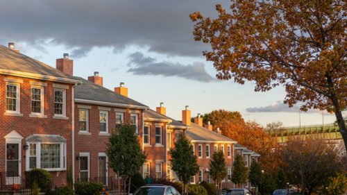 New England Homes in Autumn