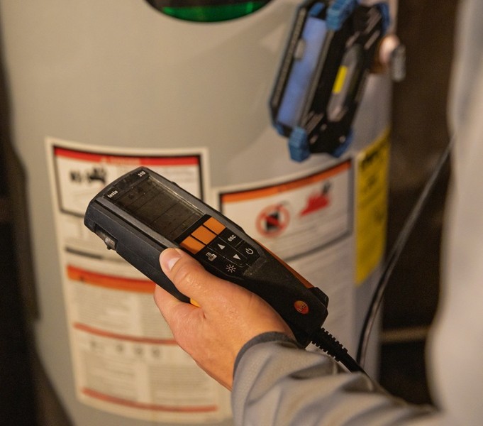 Combustion Safety Test during a no-cost Home Energy Assessment with HomeWorks Energy in Massachusetts