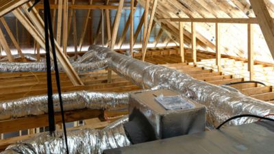 HVAC Ductwork in Attic Massachusetts Home