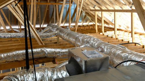 HVAC Ductwork in Attic Massachusetts Home