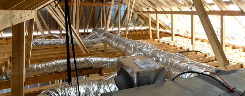 HVAC Ductwork in Attic Massachusetts Home