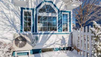 Heat pumps winter snow Massachusetts home