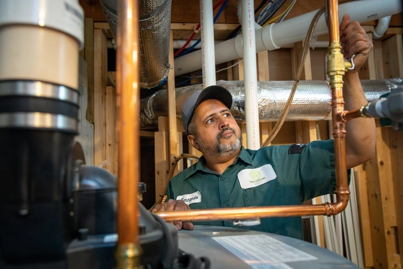 HomeWorks HVAC Technician in Basement