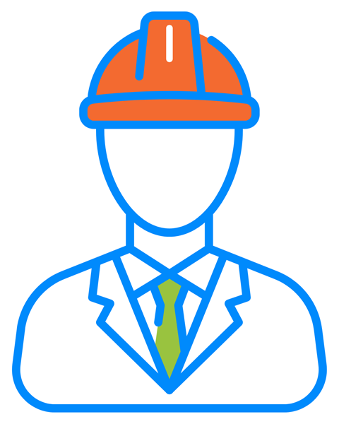 Licensed HVAC Technician Wearing a Hardhat Icon