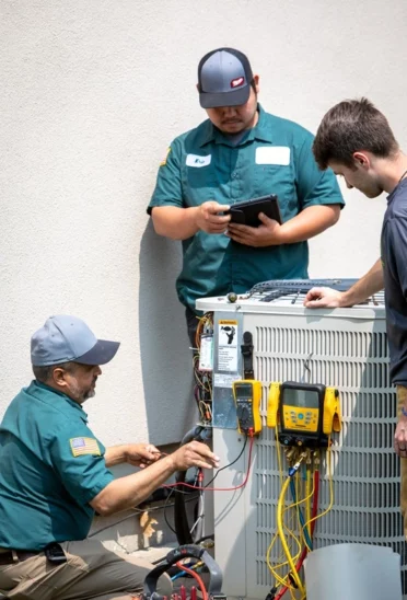 HomeWorks HVAC Technicians Condenser Unit