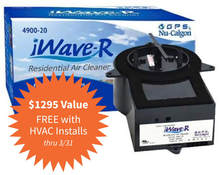 $1295 iWave-R Air Purifier - FREE with HomeWorks HVAC Installs